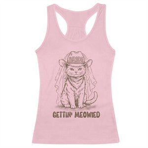 Cowgirl Bride Cat Racerback Tank Top Vintage Cow Cat Rodeo Bachelorette TS10 Light Pink Print Your Wear