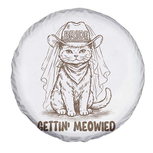Cowgirl Bride Cat Spare Tire Cover Vintage Cow Cat Rodeo Bachelorette TS10 Print Your Wear