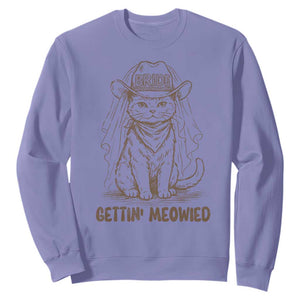 Cowgirl Bride Cat Sweatshirt Vintage Cow Cat Rodeo Bachelorette TS10 Violet Print Your Wear