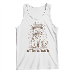 Cowgirl Bride Cat Tank Top Vintage Cow Cat Rodeo Bachelorette TS10 White Print Your Wear