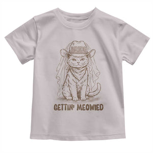 Cowgirl Bride Cat Toddler T Shirt Vintage Cow Cat Rodeo Bachelorette TS10 Ice Gray Print Your Wear