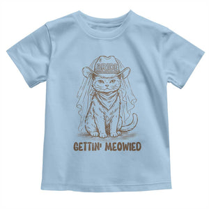 Cowgirl Bride Cat Toddler T Shirt Vintage Cow Cat Rodeo Bachelorette TS10 Light Blue Print Your Wear