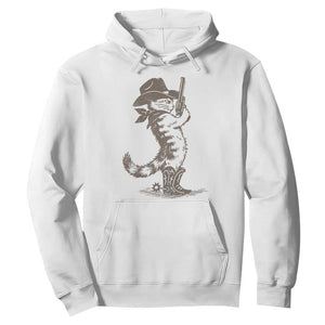 Vintage Cowboy Cat Hoodie Retro 90s Western Country Rodeo Kitten Cowgirl TS10 White Print Your Wear
