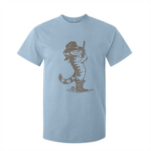 Vintage Cowboy Cat T Shirt For Kid Retro 90s Western Country Rodeo Kitten Cowgirl TS10 Light Blue Print Your Wear