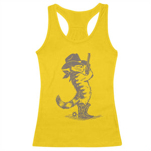 Vintage Cowboy Cat Racerback Tank Top Retro 90s Western Country Rodeo Kitten Cowgirl TS10 Daisy Print Your Wear