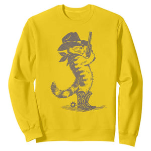 Vintage Cowboy Cat Sweatshirt Retro 90s Western Country Rodeo Kitten Cowgirl TS10 Daisy Print Your Wear