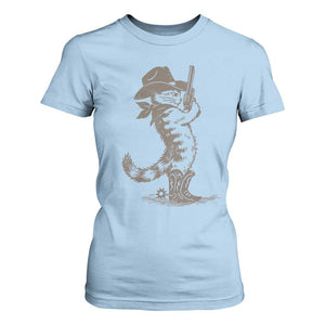 Vintage Cowboy Cat T Shirt For Women Retro 90s Western Country Rodeo Kitten Cowgirl TS10 Light Blue Print Your Wear