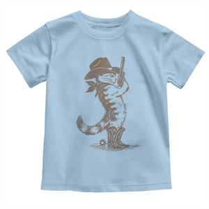 Vintage Cowboy Cat Toddler T Shirt Retro 90s Western Country Rodeo Kitten Cowgirl TS10 Light Blue Print Your Wear