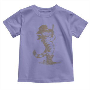 Vintage Cowboy Cat Toddler T Shirt Retro 90s Western Country Rodeo Kitten Cowgirl TS10 Violet Print Your Wear