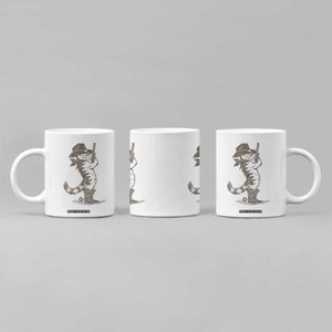 Vintage Cowboy Cat Coffee Mug Retro 90s Western Country Rodeo Kitten Cowgirl TS10 Print Your Wear