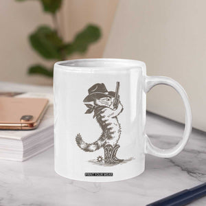 Vintage Cowboy Cat Coffee Mug Retro 90s Western Country Rodeo Kitten Cowgirl TS10 Print Your Wear
