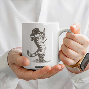 Vintage Cowboy Cat Coffee Mug Retro 90s Western Country Rodeo Kitten Cowgirl TS10 Print Your Wear