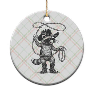 Vintage Raccoon Cowboy Ceramic Ornament Cowgirl Trash Panda Western Country Meme TS10 1pc Christmas Plaid Print Your Wear