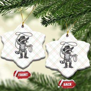 Vintage Raccoon Cowboy Ceramic Ornament Cowgirl Trash Panda Western Country Meme TS10 Print Your Wear