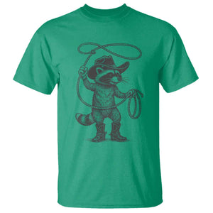 Vintage Raccoon Cowboy T Shirt Cowgirl Trash Panda Western Country Meme TS10 Irish Green Print Your Wear