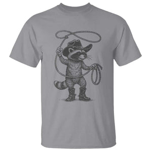 Vintage Raccoon Cowboy T Shirt Cowgirl Trash Panda Western Country Meme TS10 Sport Gray Print Your Wear