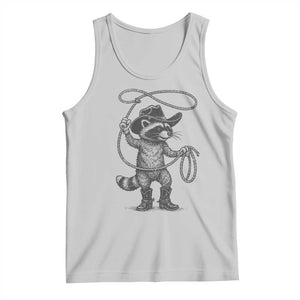 Vintage Raccoon Cowboy Tank Top Cowgirl Trash Panda Western Country Meme TS10 Ash Print Your Wear