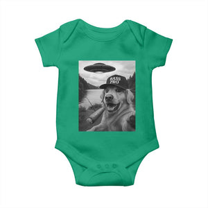 Dog Selfie With Alien UFO Baby Onesie Funny Fishing Golden Retriever Smoking Dog Lover TS10 Irish Green Print Your Wear