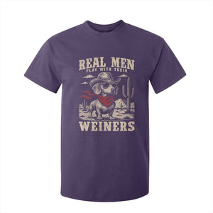 Funny Dachshund Cowboy T Shirt For Kid Real Men Play With Their Weiners TS10 Purple Print Your Wear