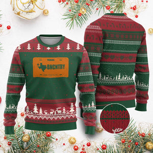 Texas Ugly Christmas Sweater Lone Star State Western Cowboy BNCNTRY Country TS10 Red Green Print Your Wear