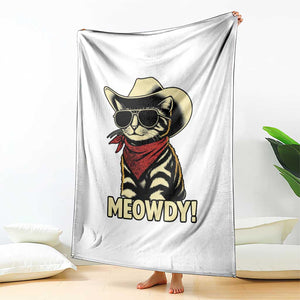 Vintage Cowboy Cat Throw Blanket Retro 90s Western Country Rodeo Meowdy Partner TS10 Print Your Wear