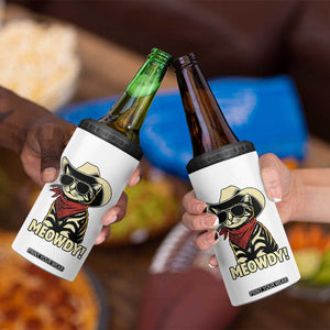 Vintage Cowboy Cat 4 in 1 Can Cooler Tumbler Retro 90s Western Country Rodeo Meowdy Partner TS10 Print Your Wear