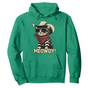 Vintage Cowboy Cat Hoodie Retro 90s Western Country Rodeo Meowdy Partner TS10 Irish Green Print Your Wear