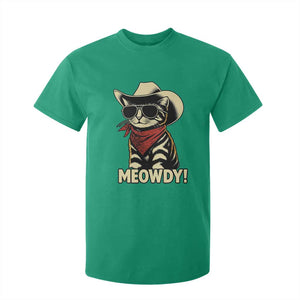 Vintage Cowboy Cat T Shirt For Kid Retro 90s Western Country Rodeo Meowdy Partner TS10 Irish Green Print Your Wear