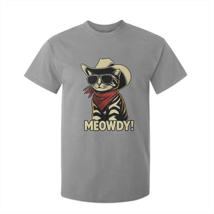 Vintage Cowboy Cat T Shirt For Kid Retro 90s Western Country Rodeo Meowdy Partner TS10 Sport Gray Print Your Wear
