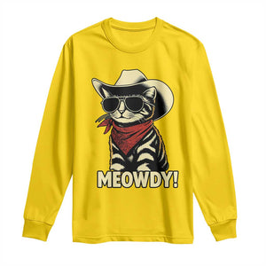 Vintage Cowboy Cat Long Sleeve Shirt Retro 90s Western Country Rodeo Meowdy Partner TS10 Daisy Print Your Wear