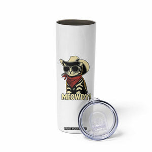 Vintage Cowboy Cat Skinny Tumbler Retro 90s Western Country Rodeo Meowdy Partner TS10 Print Your Wear