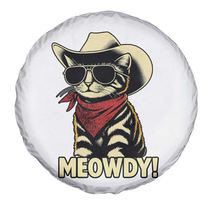 Vintage Cowboy Cat Spare Tire Cover Retro 90s Western Country Rodeo Meowdy Partner TS10 Print Your Wear