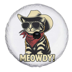 Vintage Cowboy Cat Spare Tire Cover Retro 90s Western Country Rodeo Meowdy Partner TS10 Print Your Wear