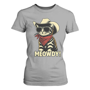 Vintage Cowboy Cat T Shirt For Women Retro 90s Western Country Rodeo Meowdy Partner TS10 Sport Gray Print Your Wear