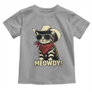 Vintage Cowboy Cat Toddler T Shirt Retro 90s Western Country Rodeo Meowdy Partner TS10 Sport Gray Print Your Wear