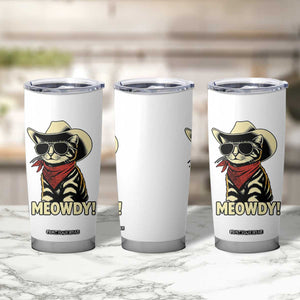 Vintage Cowboy Cat Tumbler Cup Retro 90s Western Country Rodeo Meowdy Partner TS10 Print Your Wear