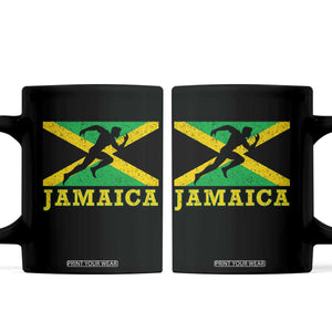 Jamaican Flag Track And Field Coffee Mug Retro Vintage Jamaica Runner Track Team TS10 Black Print Your Wear