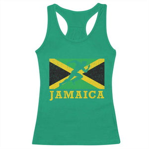 Jamaican Flag Track And Field Racerback Tank Top Retro Vintage Jamaica Runner Track Team TS10 Irish Green Print Your Wear