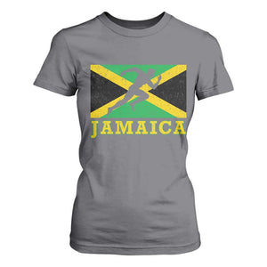 Jamaican Flag Track And Field T Shirt For Women Retro Vintage Jamaica Runner Track Team TS10 Charcoal Print Your Wear