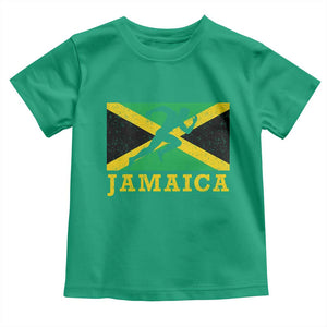 Jamaican Flag Track And Field Toddler T Shirt Retro Vintage Jamaica Runner Track Team TS10 Irish Green Print Your Wear