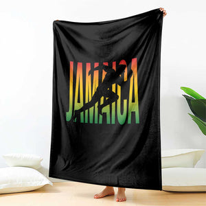 Jamaica Track And Field Throw Blanket Retro Vintage Sport Jamaican Flag TS10 Print Your Wear