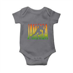 Jamaica Track And Field Baby Onesie Retro Vintage Sport Jamaican Flag TS10 Charcoal Print Your Wear