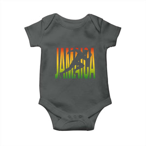 Jamaica Track And Field Baby Onesie Retro Vintage Sport Jamaican Flag TS10 Dark Heather Print Your Wear