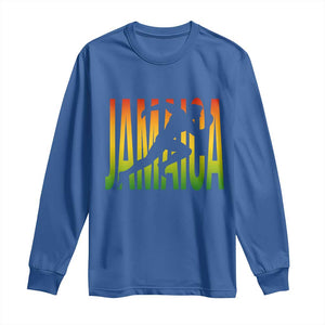 Jamaica Track And Field Long Sleeve Shirt Retro Vintage Sport Jamaican Flag TS10 Royal Blue Print Your Wear