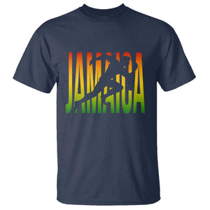 Jamaica Track And Field T Shirt Retro Vintage Sport Jamaican Flag TS10 Navy Print Your Wear