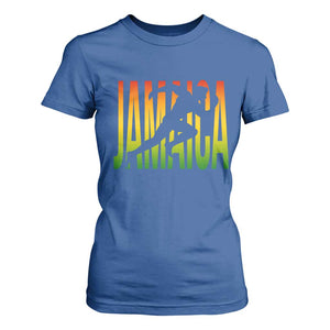 Jamaica Track And Field T Shirt For Women Retro Vintage Sport Jamaican Flag TS10 Royal Blue Print Your Wear