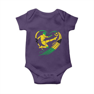 Jamaica Soccer Baby Onesie Jamaican Flag Reggae Football Caribbean Pride TS10 Purple Print Your Wear