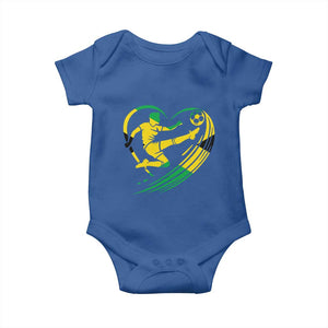 Jamaica Soccer Baby Onesie Jamaican Flag Reggae Football Caribbean Pride TS10 Royal Blue Print Your Wear