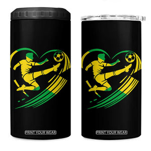 Jamaica Soccer 4 in 1 Can Cooler Tumbler Jamaican Flag Reggae Football Caribbean Pride TS10 One Size: 16 oz Black Print Your Wear