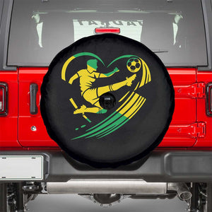 Jamaica Soccer Spare Tire Cover Jamaican Flag Reggae Football Caribbean Pride TS10 Black Print Your Wear